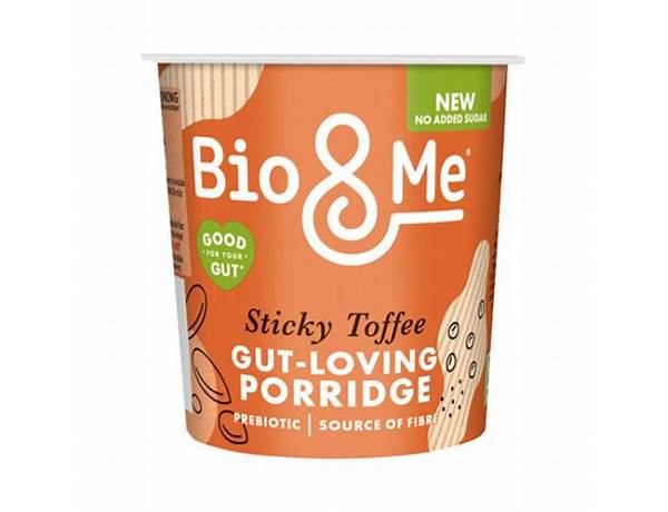 Sticky toffee gut-loving porridge food facts