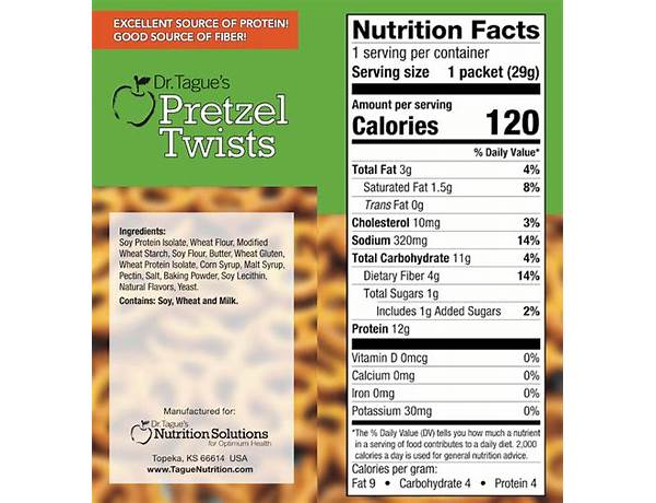 Stiks pretzels food facts