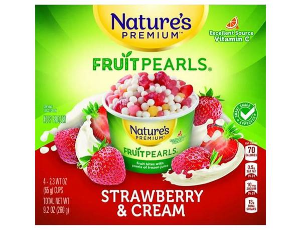 Strawberry and cream fruit pearls food facts