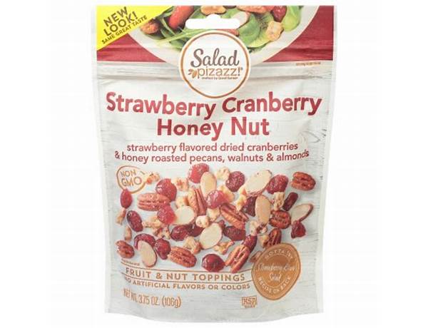 Strawberry cranberry honey nut fruit and nut toppings food facts