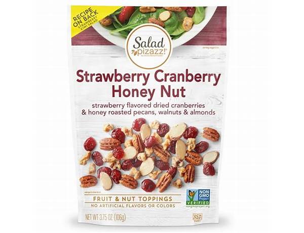 Strawberry cranberry honey nut fruit and nut toppings nutrition facts