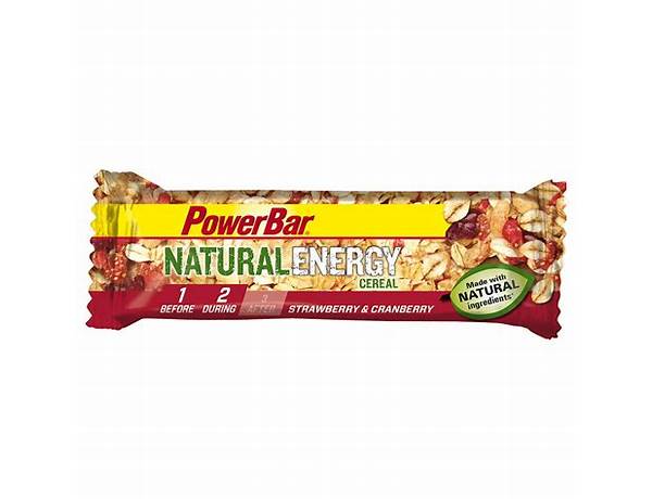 Strawberry cranberry powerbar nutrition facts