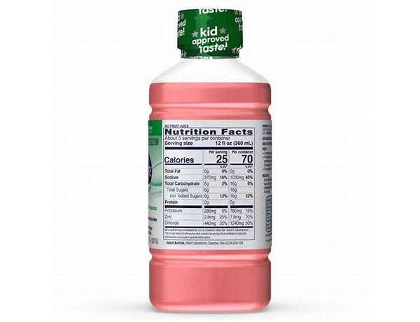 Strawberry electrolyte solution ready-to-drink nutrition facts