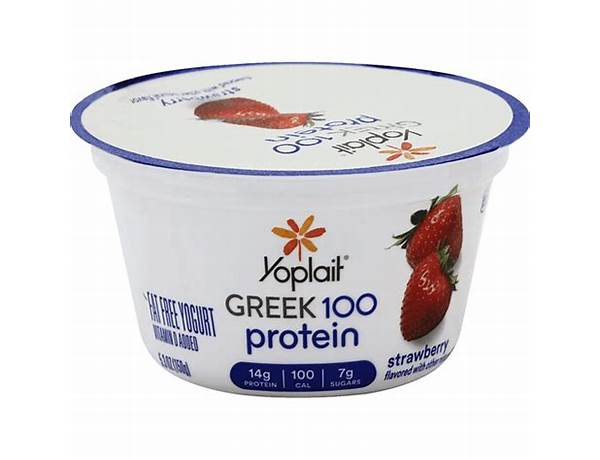 Strawberry greek 100 protein fat free yogurt food facts