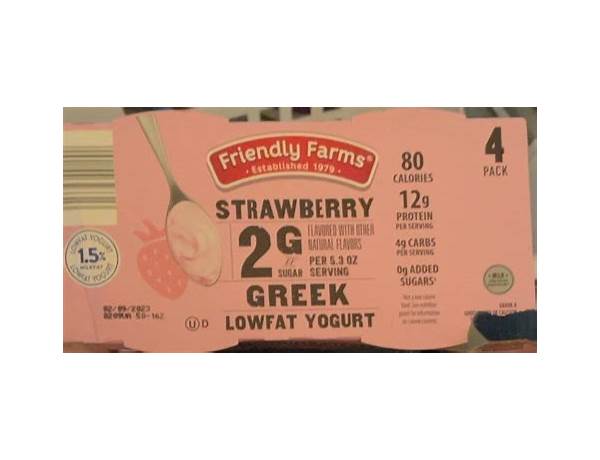Strawberry greek lowfat yogurt food facts
