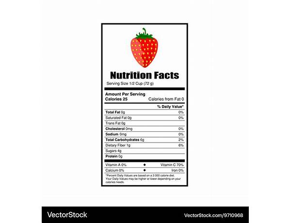 Strawberry moussemix food facts