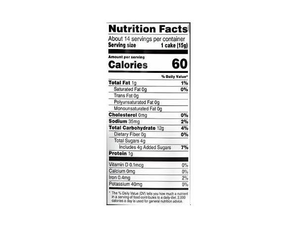 Strawberry n cream rice cake nutrition facts