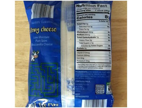 String cheese nutrition facts
