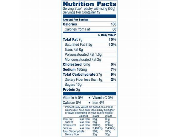 Strudlle nutrition facts