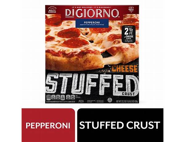 Stuffed crust pepperoni pizza food facts