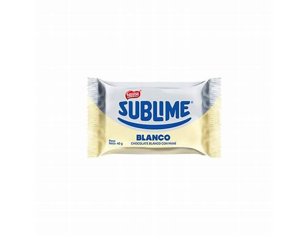 Sublime blanco food facts