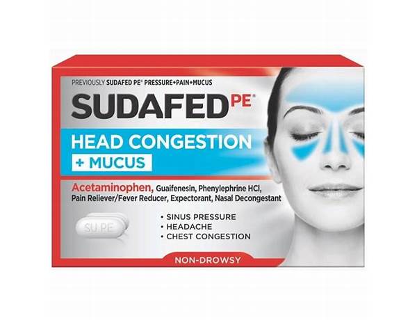 Sudafed pe head congestion   mucus nutrition facts