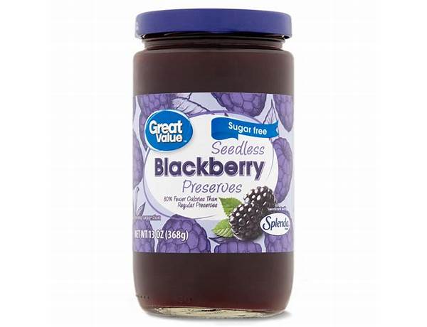 Sugar free seedless blackberry jam food facts