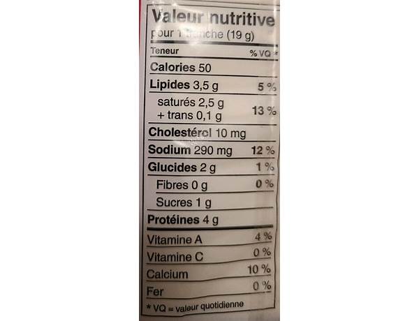 Suisse tranche nutrition facts