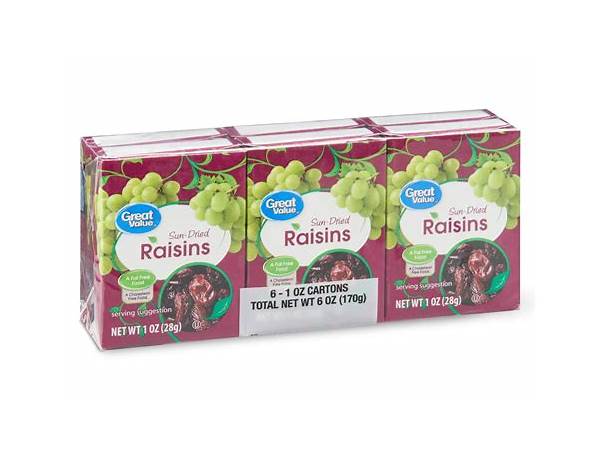 Sun-dried raisins food facts