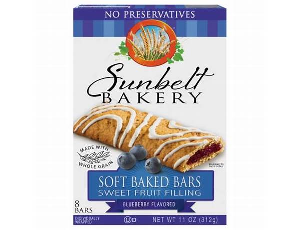 Sunbelt bakerys blueberry fruit grain bars bars food facts