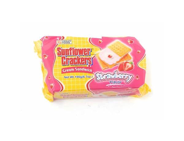 Sunflower crackers strawberry flavor cream sandwich food facts