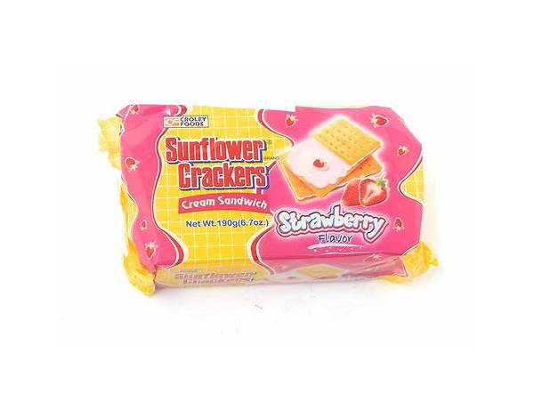 Sunflower crackers strawberry flavor cream sandwich ingredients