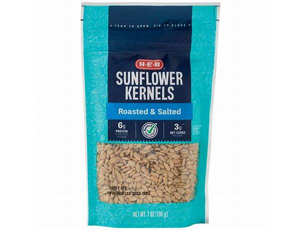 Sunflower kernels salted food facts