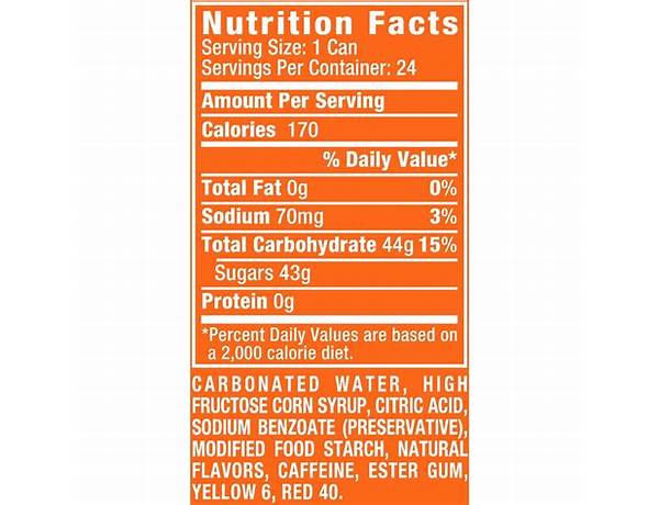 Sunkist nutrition facts