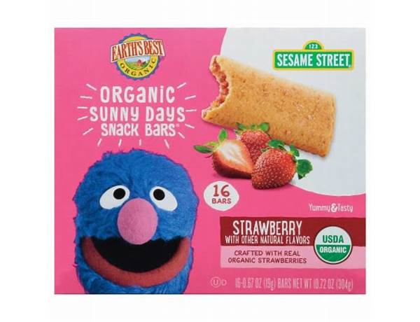 Sunny days strawberry snack bars food facts