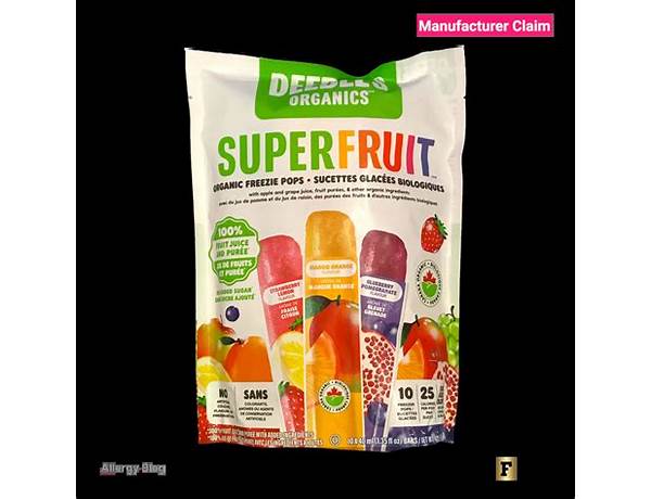 Super fruit freezie pops food facts