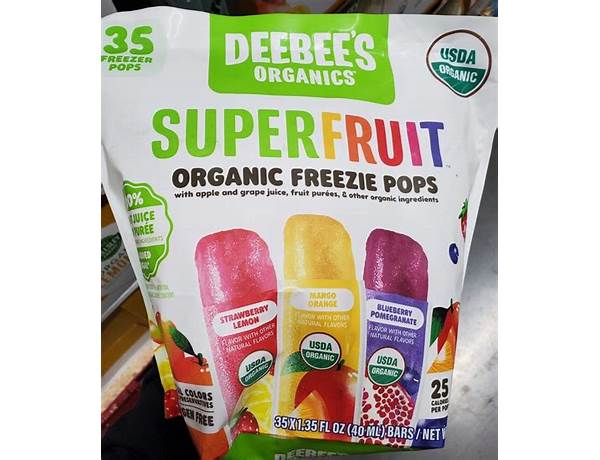 Super fruit freezie pops ingredients