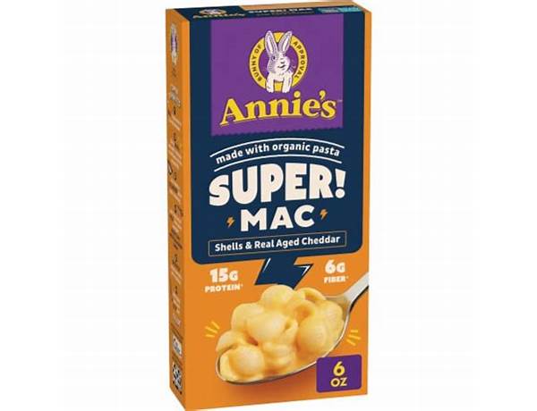 Super mac shells & white cheddar food facts