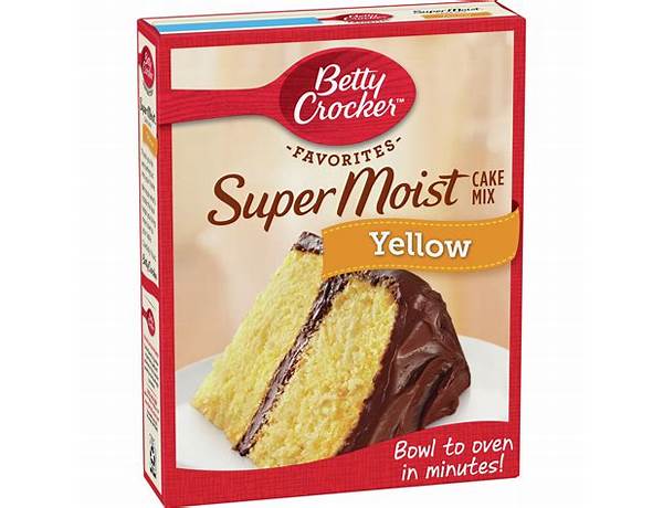 Super moist yellow cake mix food facts