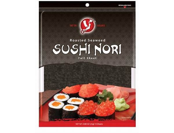 Sushi nori full sheets food facts