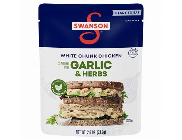 Swanson garlic and herbs white chunk chicken food facts