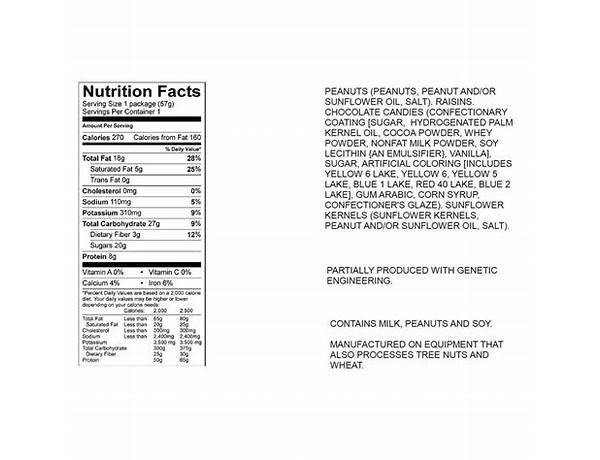 Sweet’n salty mix nutrition facts