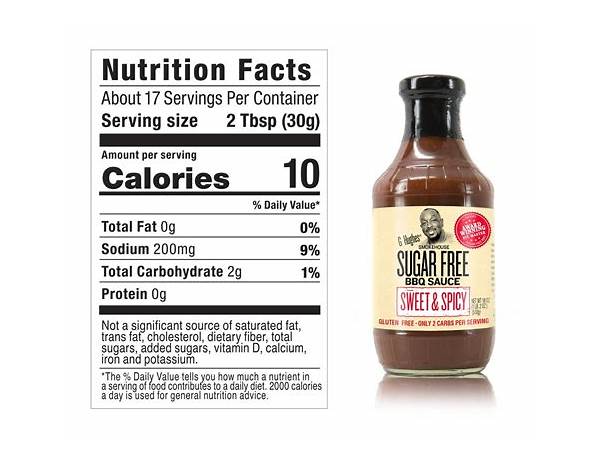 Sweet and zesty barbecue sauce food facts