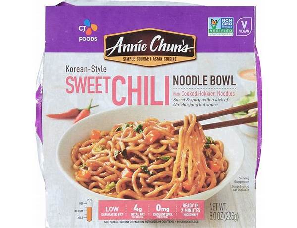 Sweet chili noodle bowl food facts