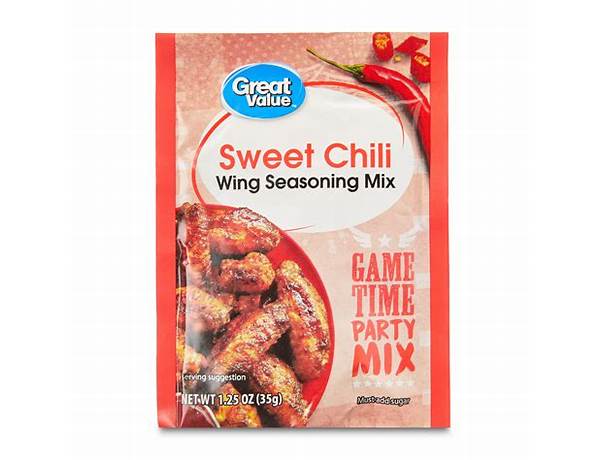 Sweet chili wing seasoning mix food facts