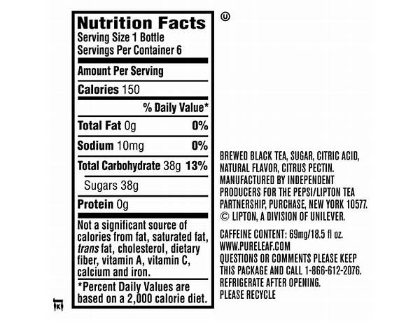 Sweet iced tea nutrition facts