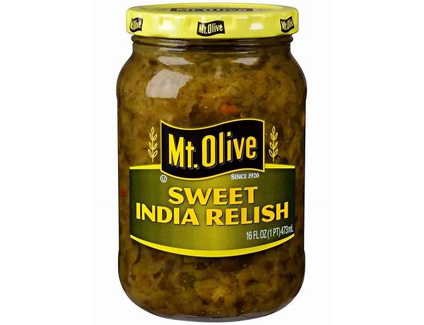 Sweet india relish ingredients