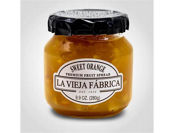 Sweet orange premium fruit spread food facts