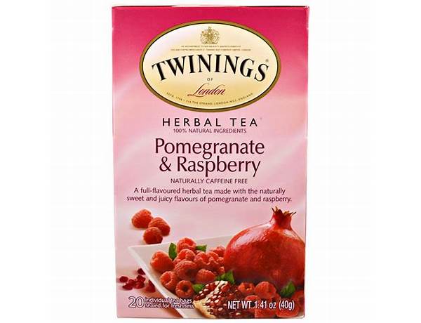 Sweet pomegranate raspberry flagored green tea food facts