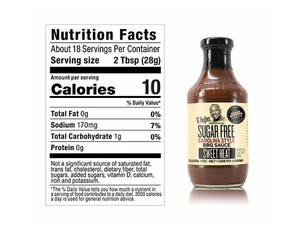Sweet real pit barbecue sauce bottle nutrition facts
