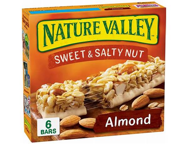 Sweet salty nut granola bars food facts