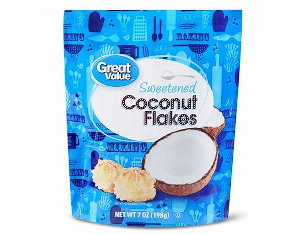 Sweetened coconut flakes ingredients