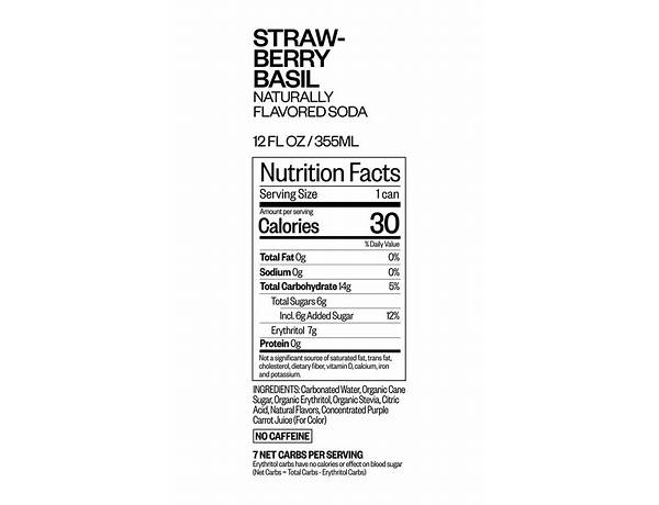 Syrup simply strawberry basil nutrition facts