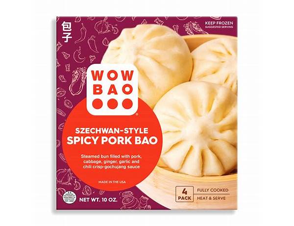 Szechwan style spicy pork steam bun bao nutrition facts