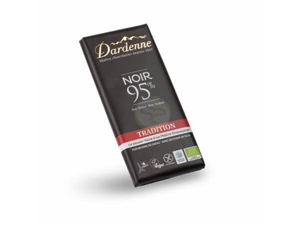 Tablette de chocolat noir 95% food facts