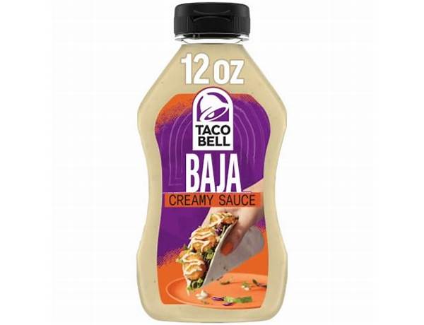 Taco bell creamy baja sauce nutrition facts
