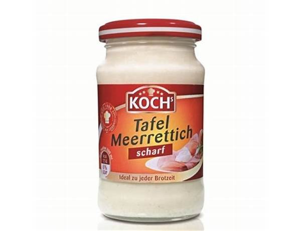 Tafelmeerrettich scharf food facts