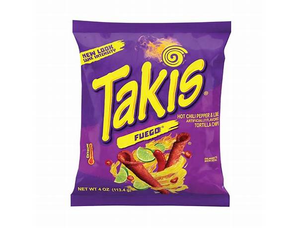 Takis, tortilla chips, fuego food facts