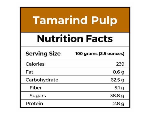 Tamarind juice food facts