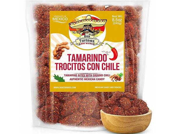 Tamarindo trocitos con chile food facts